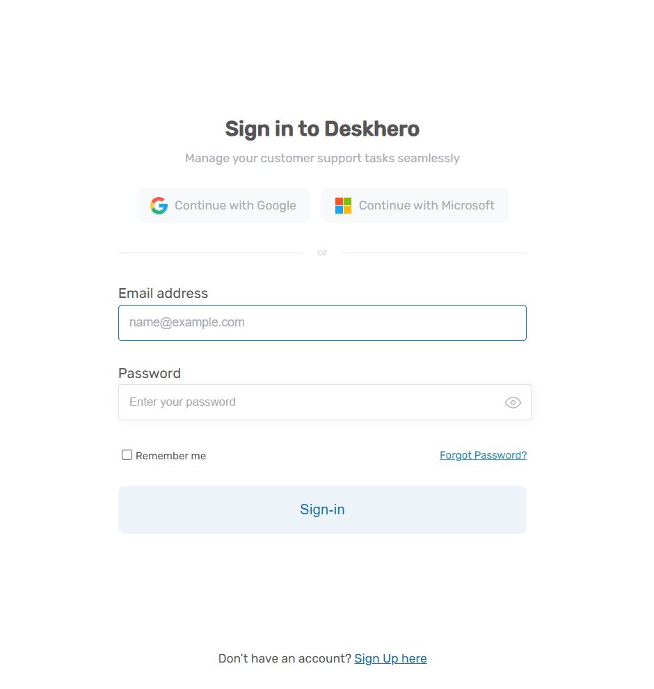 Deskhero Login