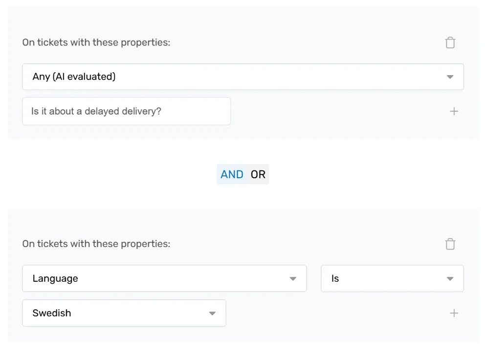 Automation rule builder