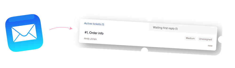 Customer email becomes a ticket